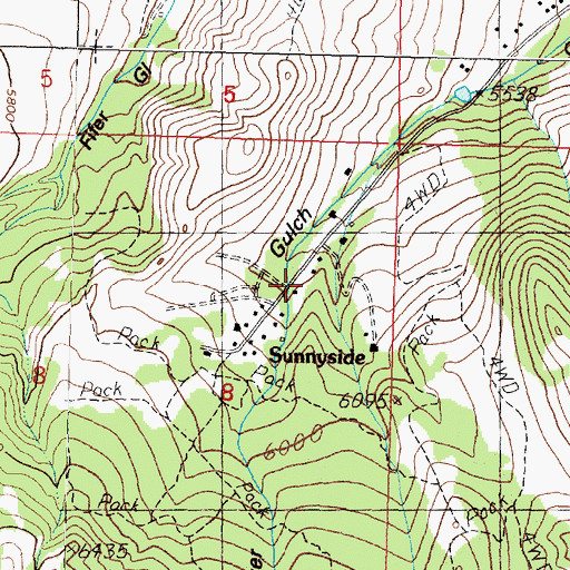 Topographic Map of 04N11W08ADBB01 Well, MT