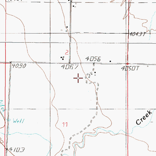 Topographic Map of 04N01E11AB__01 Well, MT