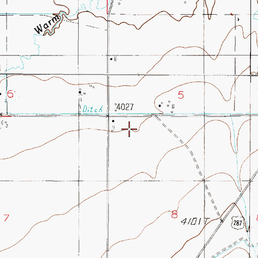 Topographic Map of 04N02E08BB__02 Well, MT