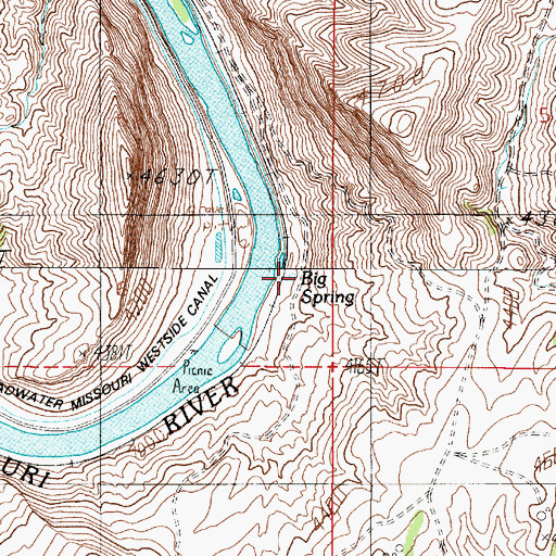 Topographic Map of 04N03E06DDAB01 Spring, MT