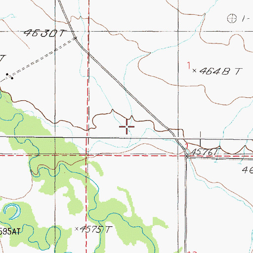 Topographic Map of 04N03W01CCAD01 Well, MT