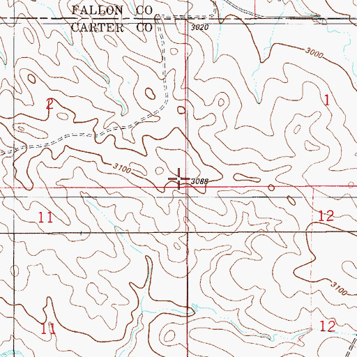 Topographic Map of 04N57E04CCC_01 Well, MT
