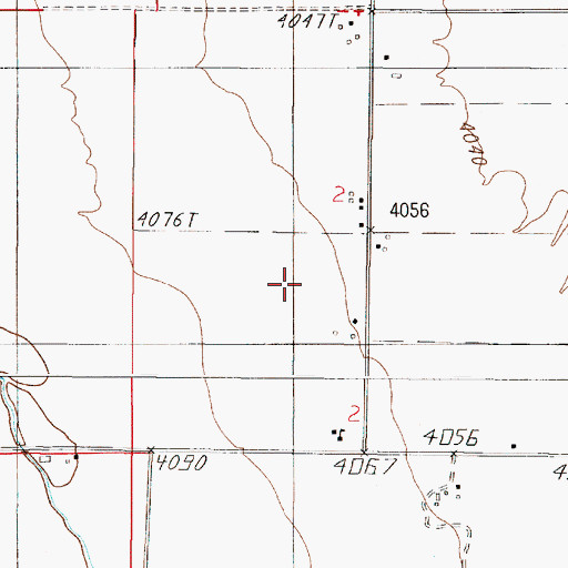 Topographic Map of 04N01E02CA__01 Well, MT