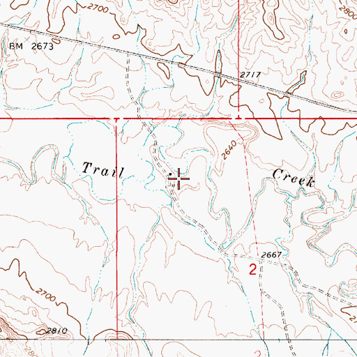 Topographic Map of 04N53E02BBDC01 Well, MT