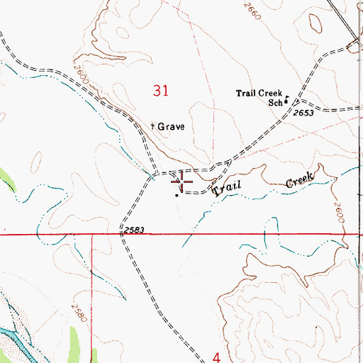 Topographic Map of 05N53E31DDBB01 Well, MT