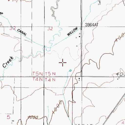 Topographic Map of 05N02E32DD__02 Well, MT