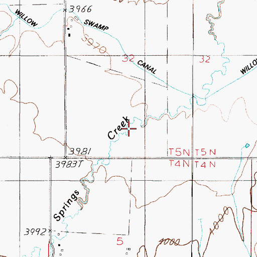 Topographic Map of 05N02E32CD__01 Well, MT