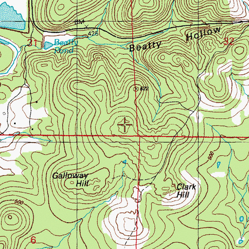 Topographic Map of Dead Tree Hill Prospect, AR