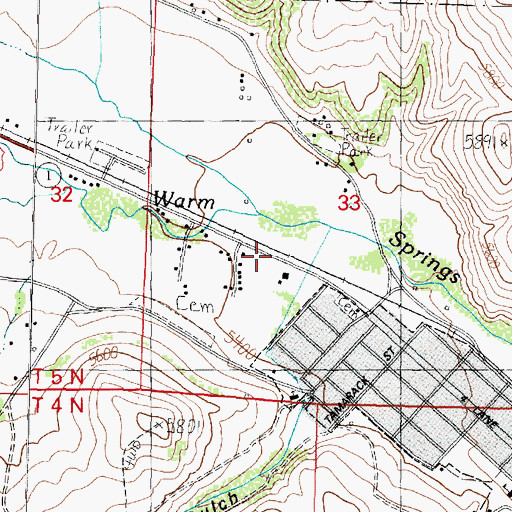 Topographic Map of 05N11W33CA__03 Well, MT