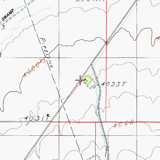 Topographic Map of 05N02E33DACA01 Well, MT