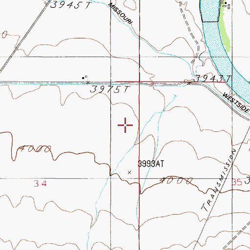 Topographic Map of 05N02E34AADD01 Well, MT