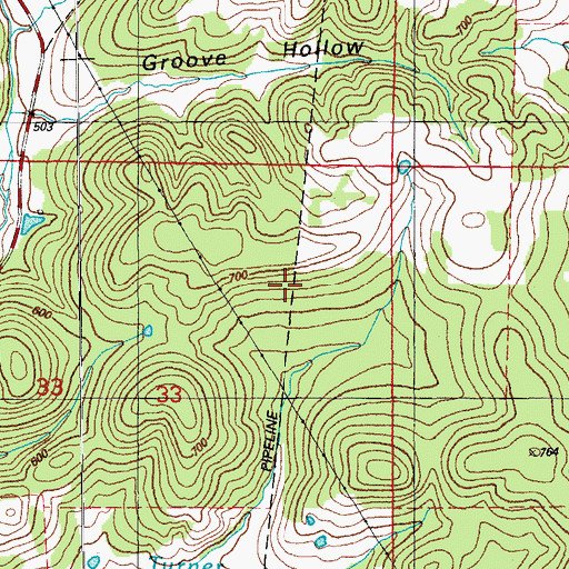 Topographic Map of Helms Prospect, AR