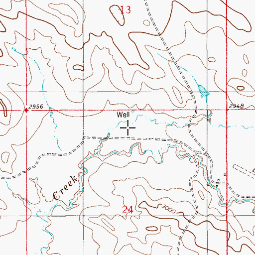 Topographic Map of 05N56E24ABBB01 Well, MT