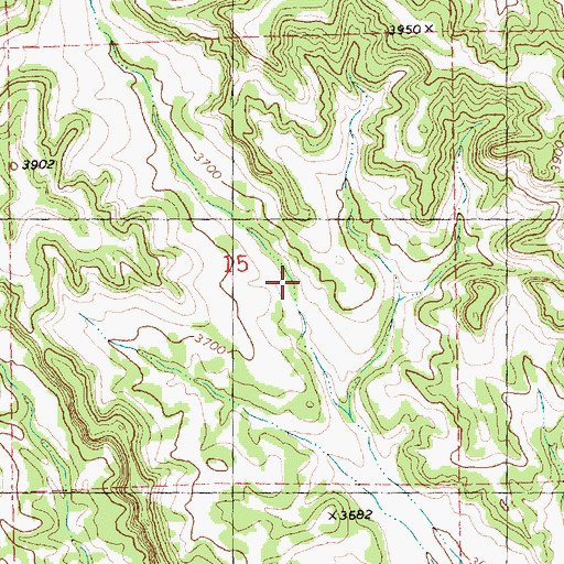 Topographic Map of 05N27E15DBAB01 Well, MT