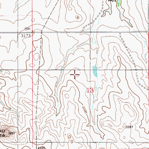 Topographic Map of 05N57E13BD__01 Well, MT