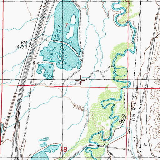 Topographic Map of 05N09W07DCDC01 Well, MT