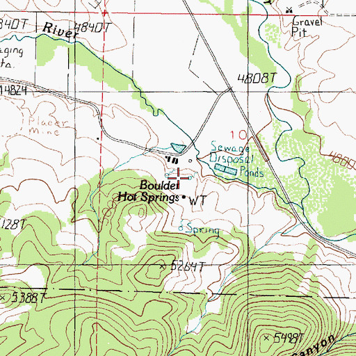 Topographic Map of 05N04W10CACB04 Spring, MT