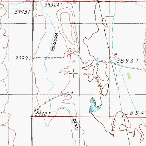 Topographic Map of 05N02E08CA__01 Well, MT