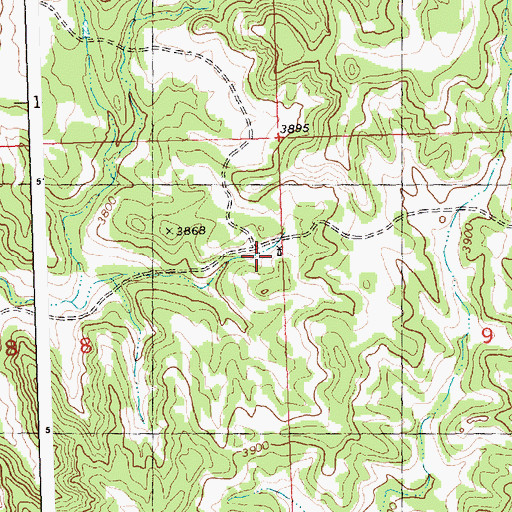 Topographic Map of 05N27E08ADAA01 Well, MT