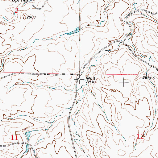 Topographic Map of 05N42E12BBBD01 Well, MT