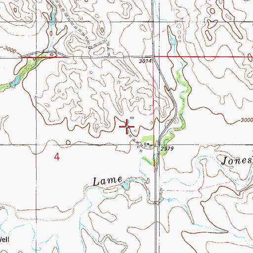 Topographic Map of 05N57E04AD__01 Well, MT