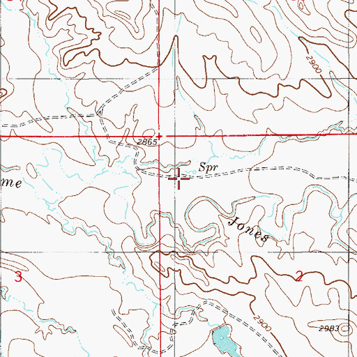 Topographic Map of 05N56E02BB__01 Well, MT