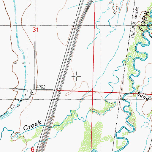 Topographic Map of 06N09W31DD__01 Well, MT