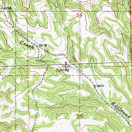 Topographic Map of 06N27E24CDD_01 Spring, MT