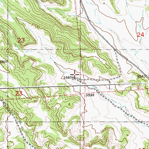 Topographic Map of 06N28E24CCC_01 Well, MT