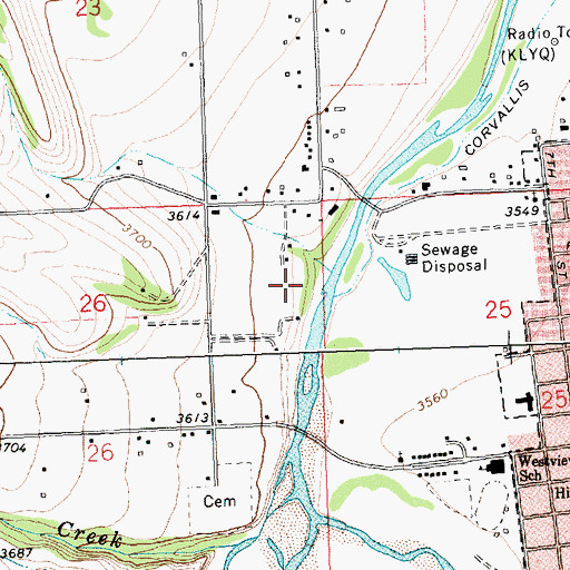 Topographic Map of 06N21W26AADD01 Well, MT