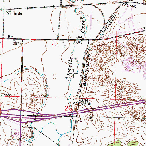 Topographic Map of 06N39E23D___01 Well, MT