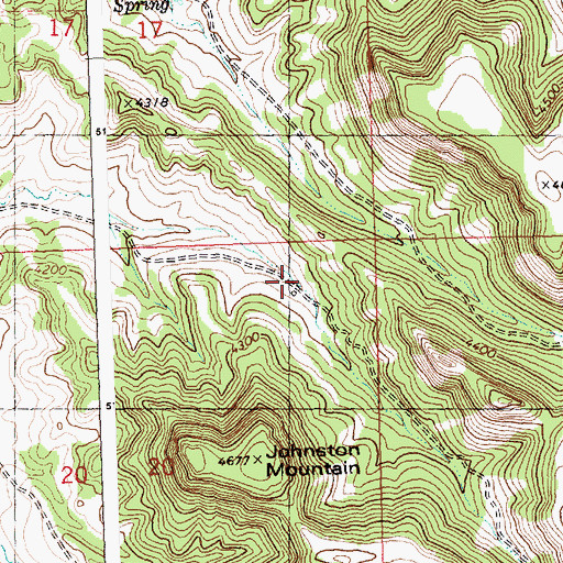 Topographic Map of 06N27E20AAB_01 Spring, MT
