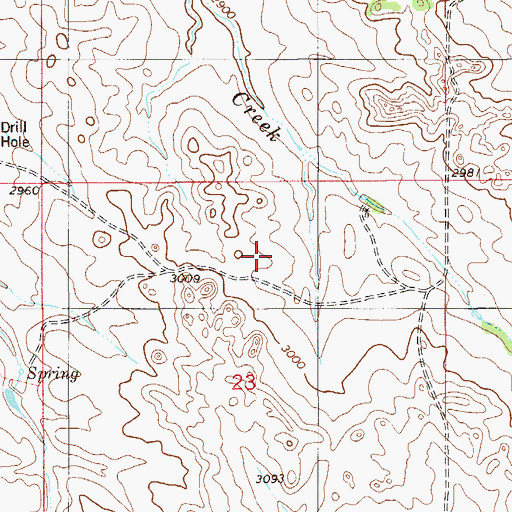 Topographic Map of 06N56E23AB__01 Well, MT