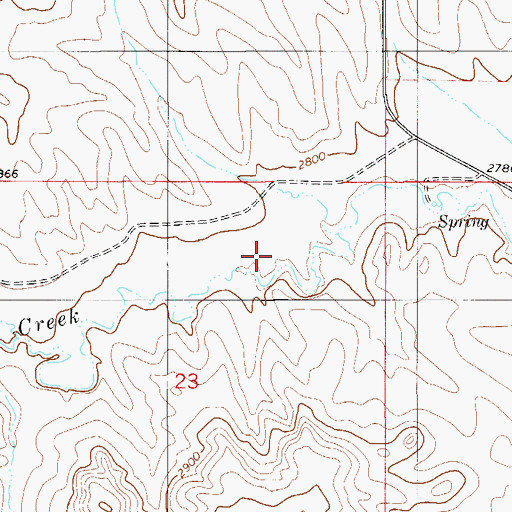 Topographic Map of 06N55E23ABDA01 Well, MT