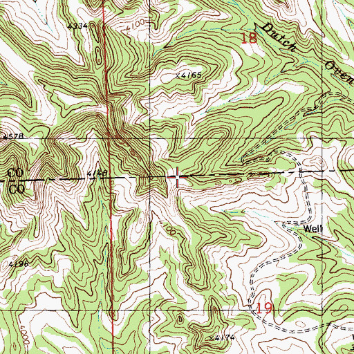 Topographic Map of 06N28E19B___01 Well, MT