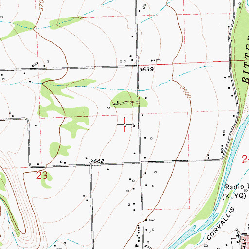 Topographic Map of 06N21W23ADAA01 Well, MT