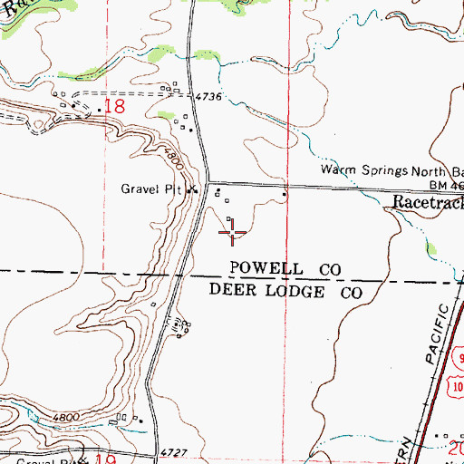 Topographic Map of 06N09W18DD__01 Well, MT