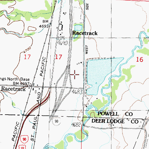 Topographic Map of 06N09W17DADA01 Well, MT