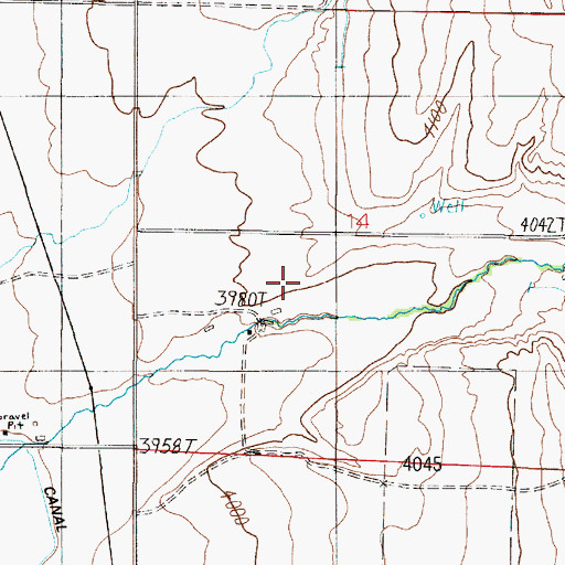 Topographic Map of 06N02E14CA__01 Well, MT