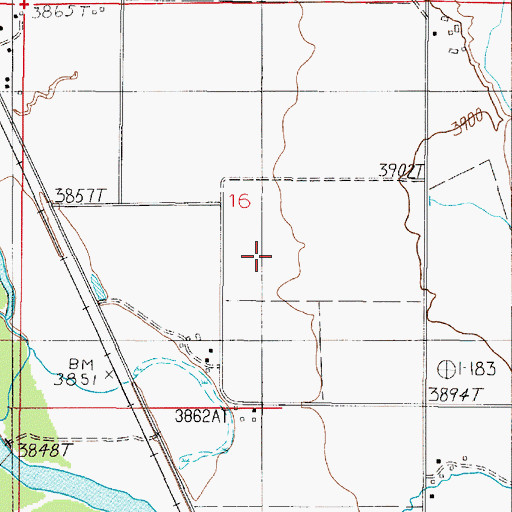 Topographic Map of 06N02E16DB__01 Well, MT