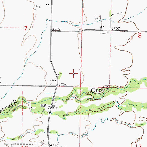 Topographic Map of 06N09W07DDDA01 Well, MT