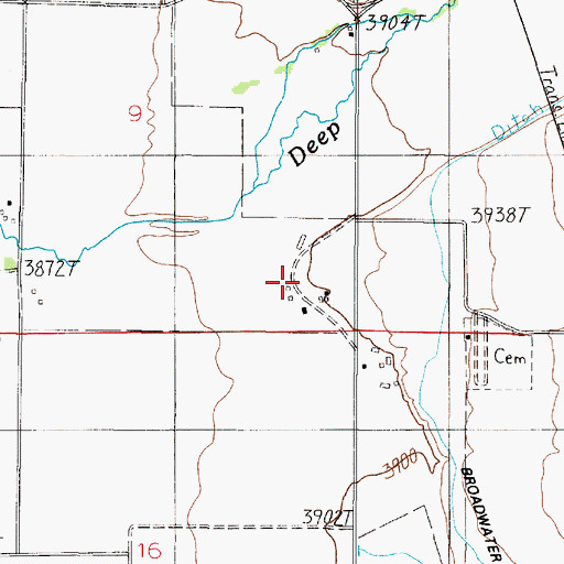 Topographic Map of 06N02E09DD__01 Well, MT