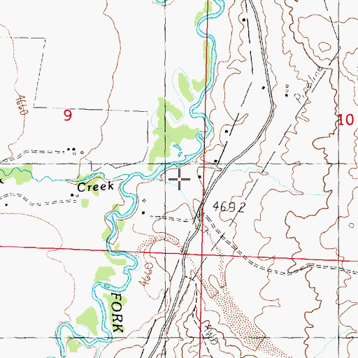 Topographic Map of 06N09W09DADD01 Well, MT