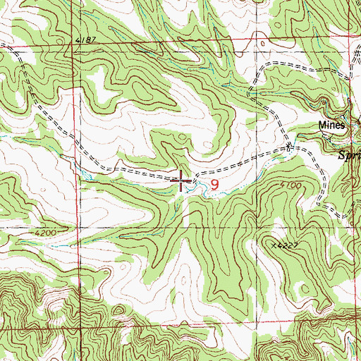 Topographic Map of 06N28E09CAA_01 Spring, MT