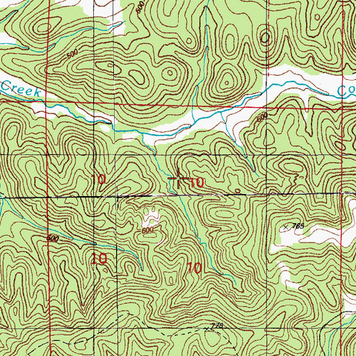 Topographic Map of Smith Prospect, AR