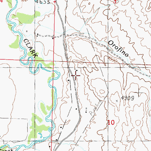 Topographic Map of 06N09W10BBA_01 Well, MT