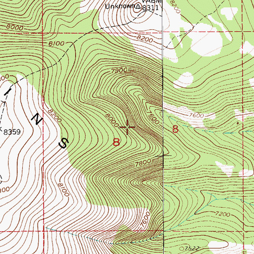 Topographic Map of 06N13E01CDCB01 Well, MT