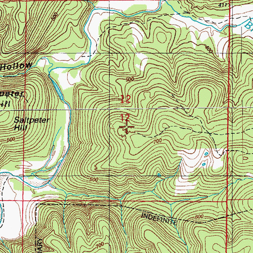 Topographic Map of Tosh Hill Prospect, AR