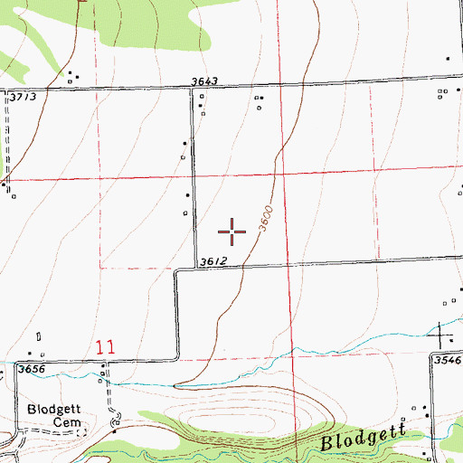 Topographic Map of 06N21W11AABB01 Well, MT