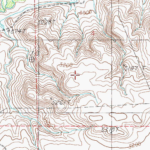 Topographic Map of 06N14E04DCAA01 Well, MT